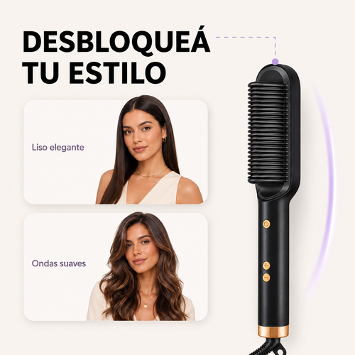 LISSO Glow | Cepillo alisador 2 en 1