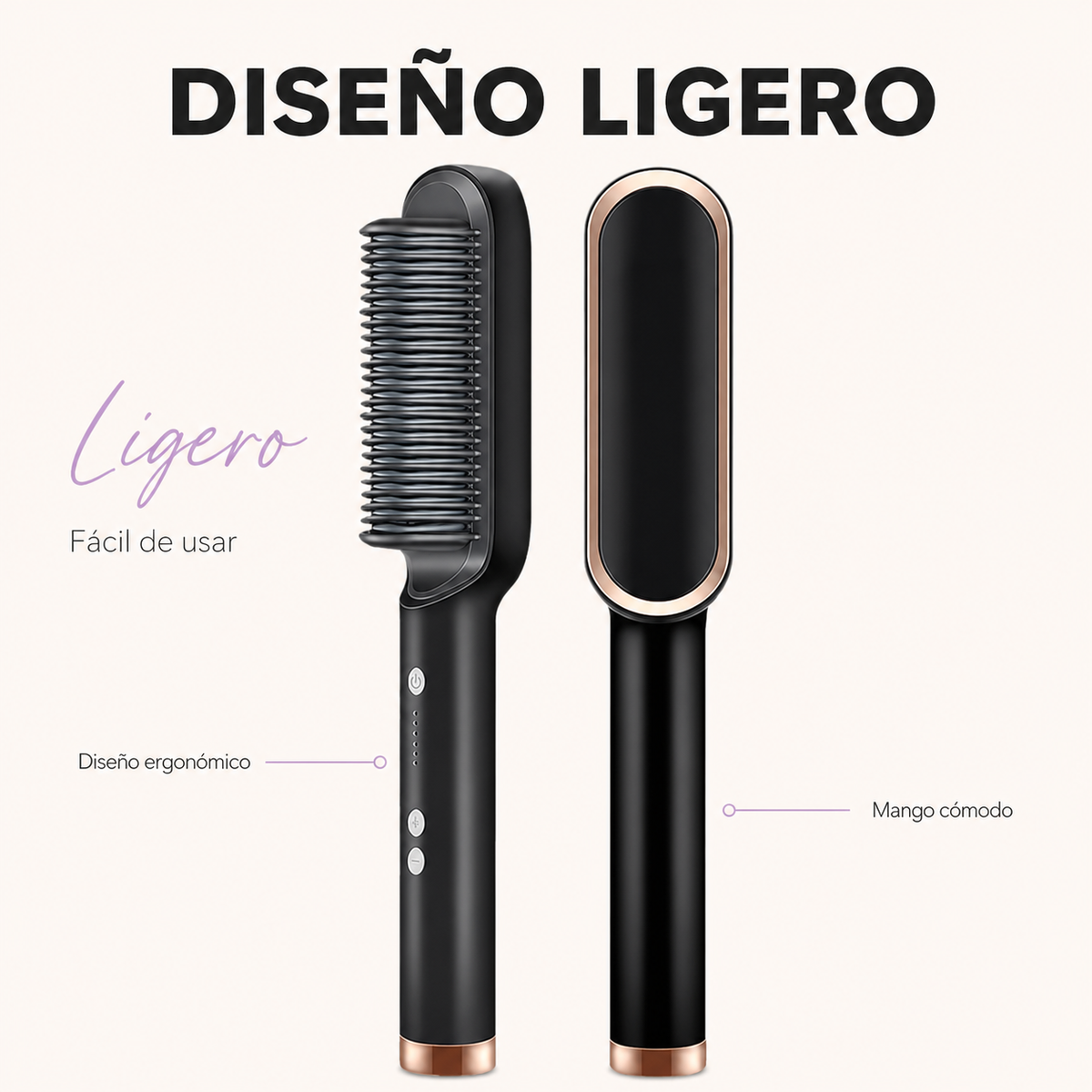 LISSO Glow | Cepillo alisador 2 en 1