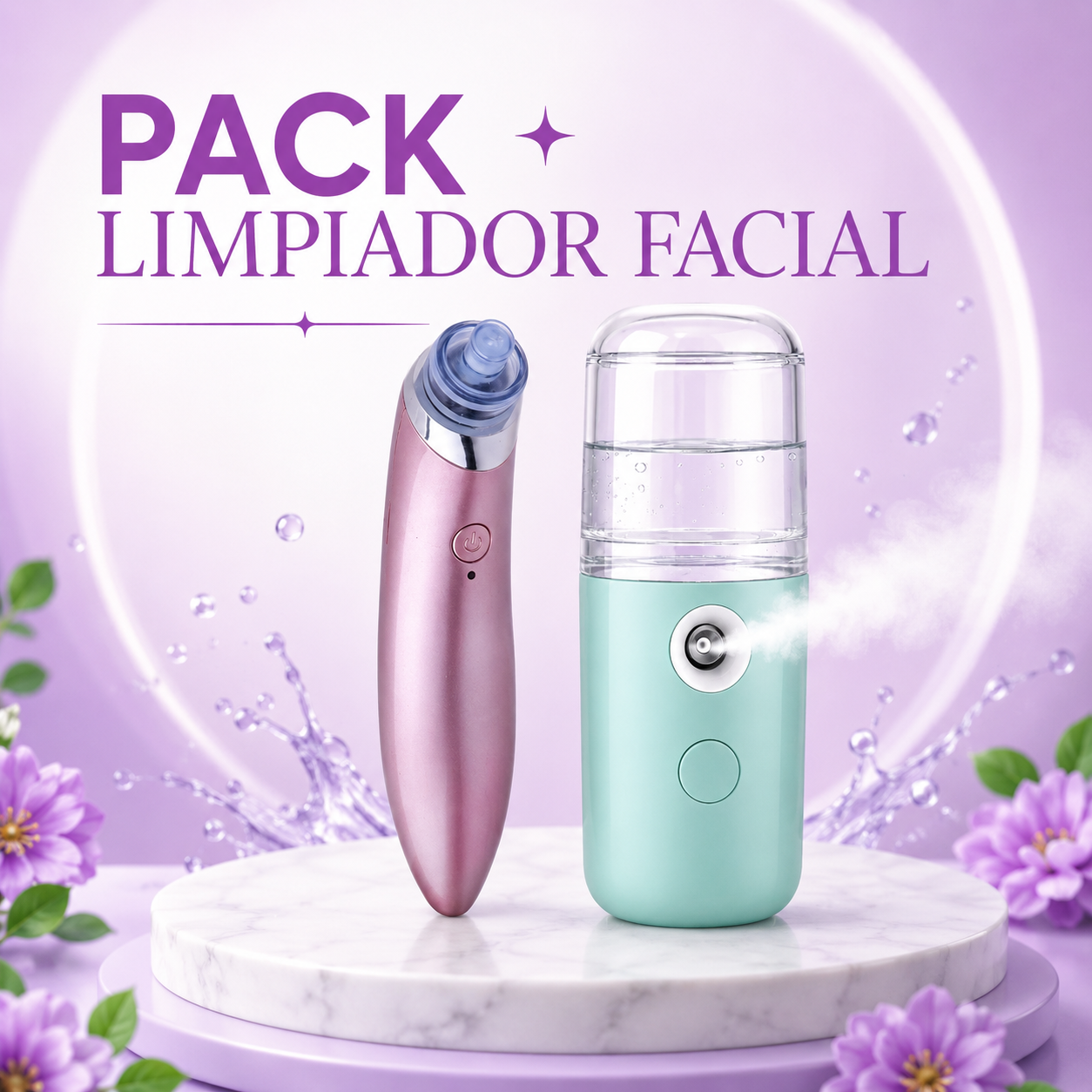 Pack Limpiador Facial — Vaporizador + Limpiador de Poros — Lisso